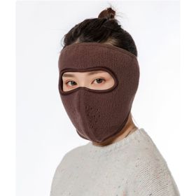 Autumn and winter dust masks breathable warm and cold (Option: Brown)