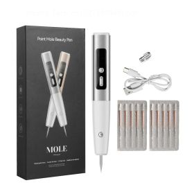 Skin Tag Remover 15 Level Laser Plasma Pen Freckle Mole Warts Removal Lcd Nevus Tattoo Black Spots Remover Blemish Removal (Color: SILVER)