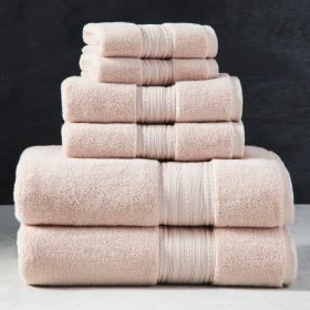 Signature Soft 6 Piece Solid Towel Set (Actual Color: Pink)