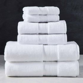 Signature Soft 6 Piece Solid Towel Set (Actual Color: White)
