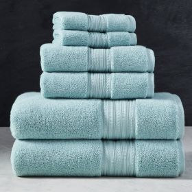 Signature Soft 6 Piece Solid Towel Set (Actual Color: Aquifer)