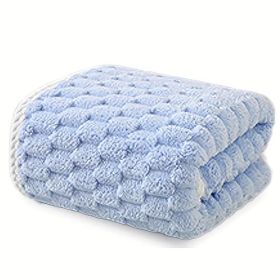"The Ultimate Spa & Fitness Towel - 4-Piece Waffle Weave Set Includes Bath/Hand/Face/Gym Sizes - Perfect for Daily Use & Travel" (Quantity: 1 piece blue)